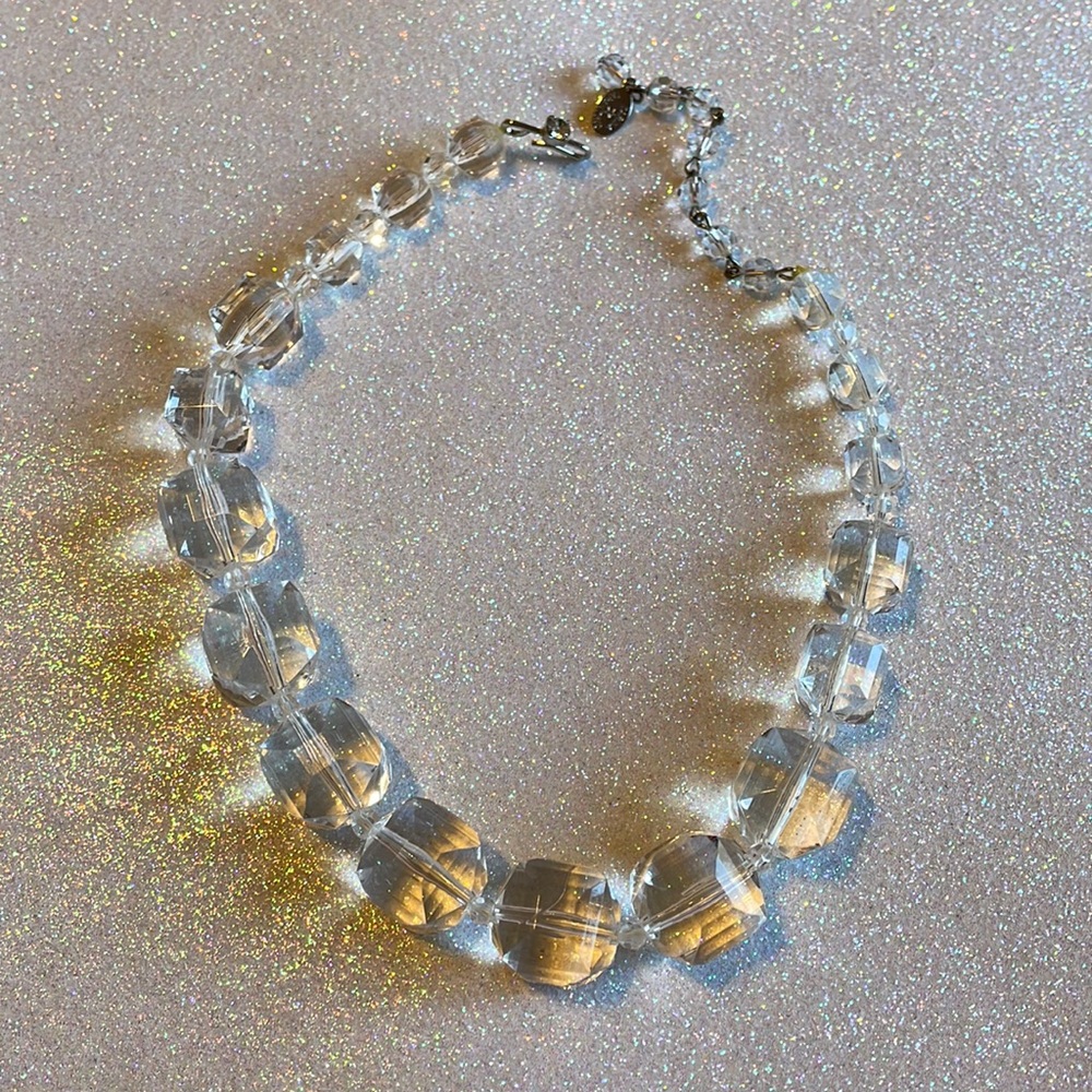 Tarina Tarantino Clear Lucite Necklace